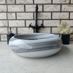 Lined Teker Mermer Lavabo