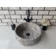 Silver Ducted Mermer Lavabo