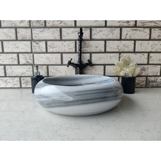 Lined Teker Mermer Lavabo